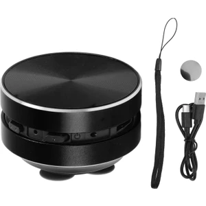 Bluetooth Kemik Iletimli Hoparlör Stereo Bas Taşınabilir Küçük Kablosuz Hoparlör Banyo Dış Mekan Siyah Için Vakumlu (Yurt Dışından)