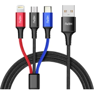 Hp-11 Multi 3in1 2.4A 1.2m Data ve Şarj Kablosu