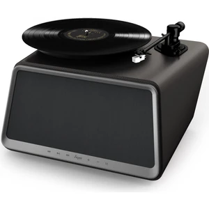 Hym Originals Seed Retro Pikap Plakçalar Dahili Bluetooth Hoparlörlü 80W Rms Aux, Rca Çıkışlı All-In-One Hi-Fi Ses Sistemi, Siyah Deri