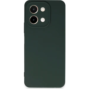 Vivo Y28 Uyumlu Ince Esnek Soft Rubber Telefon Kılıfı - Koyu Yeşil