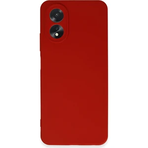 Oppo A38 Uyumlu Ince Esnek Soft Rubber Telefon Kılıfı - Kırmızı