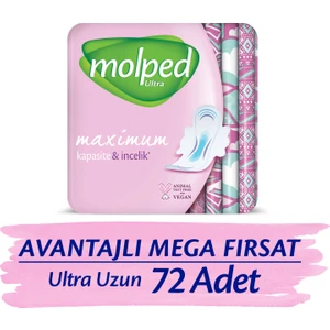 Ultra Hijyenik Ped Uzun Avantajlı Mega Paket 72 Adet