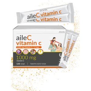 Aile C Saf 1000 mg C Vitamini Katkısız 120 Adet Saşe Yetişkin Çocuk Aile Ava Vitamin