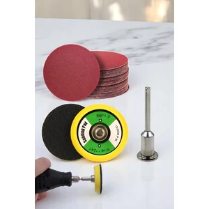 Pimli Mini Cırt Zımpara Taban Seti Gravür ve Matkap Uyumlu 5 cm 60 Adet Zımparalı Set 721757