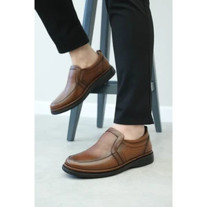 Fast Step Hakiki Deri Ortopedik Erkek Casual Günlük Rahat Comfort Taban Bağcıksız Ayakkabı 662ma209