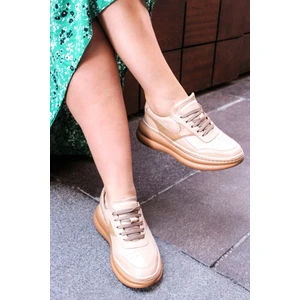 Fast Step Hakiki Deri Kadın Günlük Casual Sneaker Rahat Bağcıklı Spor Yazlık Hafif Ayakkabı 409za3051