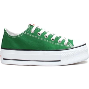 Fast Step Kadın Keten Spor Unisex Kısa Rahat Sneaker Ayakkabı Yeşil 620za1907