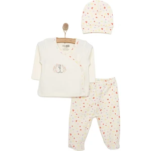 Hellobaby Kız Zıbın-Şapka-Patikli Alt Kız Bebek