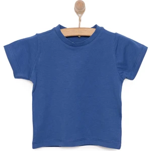 Hellobaby Erkek Bebek Basic Tişört Bisiklet Yaka Kısa Kol Lacivert