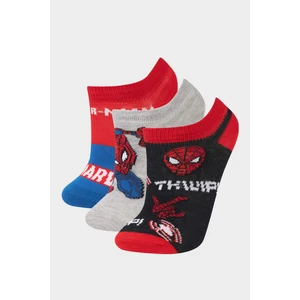 Erkek Çocuk Marvel Spiderman 3'lü Pamuklu Patik Çorap F2580A8NS