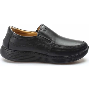 Fast Step Erkek Siyah Hakiki Deri Ortopedik Casual Ayakkabı 951ma203