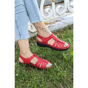 Fast Step Hakiki Hakiki Deri Kadın Klasik Sandalet 952ZA21888-1
