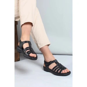 Fast Step Hakiki Deri Kadın Klasik Sandalet 952ZA21888-1