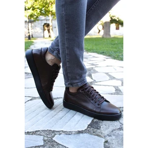 Fast Step Erkek Deri Casual Günlük Yürüyüş Sneaker Rahat Spor Hafif Ayakkabı Kahve 819ma501