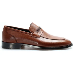 Fast Step Erkek Deri Casual Klasik Günlük Loafer Takım Kösele Taban Makosen Ayakkabı Taba 932ma301