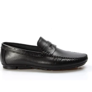 Fast Step Hakiki Deri Siyah Erkek Loafer Ayakkabı 858ma410