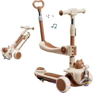 Scooter Çocuklar 3 A 6 Yaşında Erkek Kız Çocuk Bebek Pedallı Scooter Paten 3'ü 1 Arada (Yurt Dışından)