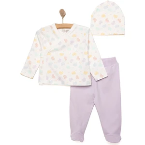 Hellobaby Kız Zıbın-Şapka-Patikli Alt Kız Bebek