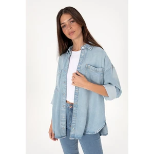 U.s. Polo Assn. Kadın Açık Mavi Gömlek Jean 50304324-DN0021