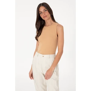 U.s. Polo Assn. Kadın Camel Tişört Basic 50305841-VR015