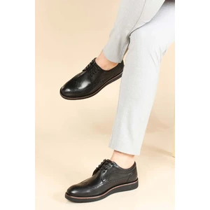 Fast Step Erkek Günlük Klasik Hakiki Deri Siyah Casual Ayakkabı 095ma4051-1