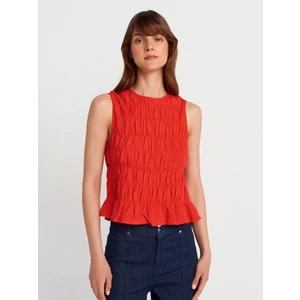 50845 Kolsuz Crop Bluz-Kırmızı