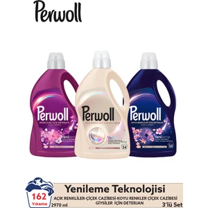 Sıvı Deterjan Hassas Bakım Beyaz 2.97L (54 Yıkama) + Çiçek Cazibesi Koyu Renkler 2.75L (50 Yıkama)