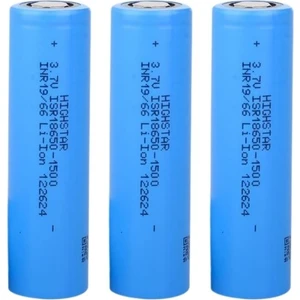 Highstar - ISR18650-1500 - 3.7V 1500 Mah Li-Ion Şarjlı Pil - 30A 3 Lü Paket