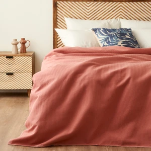  Bella Maison Feel %100 Pamuk Tek Kişilik Waffle Pike Gül KURUSU(150X220 Cm)