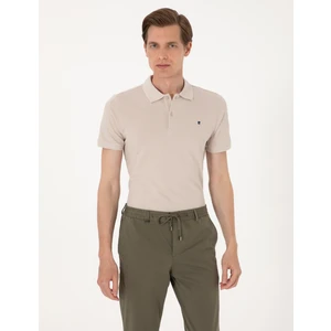 Pierre Cardin Erkek Taş Slim Fit %100 Pamuk Polo Yaka Basic Tişört 50291625-VR049