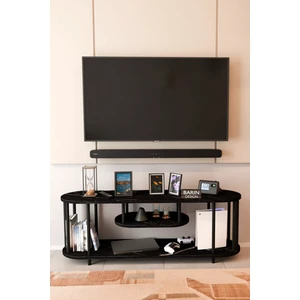 Barin Design Modern Tv Ünitesi Ahşap Raflı 2 Katlı Televizyon Sehpası Minimalist,dayanıklı, Fonksiyonel Tv Standı