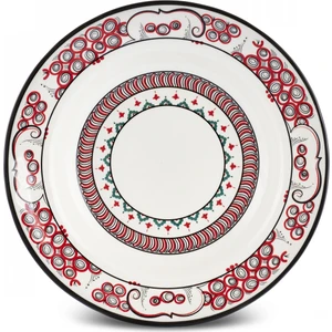 x Ömür Akkor İznik Lal Çukur Tabak 23 cm