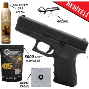 Glock 19 Gen3 Siyah Blowback Airsoft Tabanca 6mm Green Gas