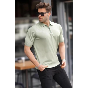 Erkek Polo Yaka Fermuarlı Triko T-Shirt