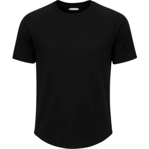 Ghassy Co. Erkek Reglan Oval Kesim  Pamuk Yumuşak Dokulu Bisiklet Yaka T-Shirt