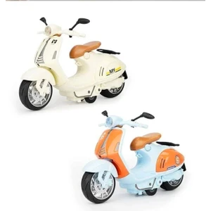 Die-Cast Clasic Vp Motosiklet Çek Bırak | Sesli ve Işıklı 1:10 Ölçek