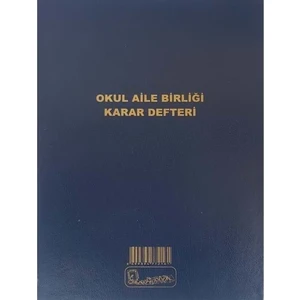 Okul Aile Birliği Karar Defteri Cilt Kapak
