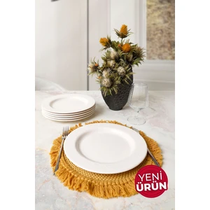 Beyaz Iyonya Servis Tabağı 26 cm 6 Adet 006