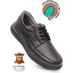 Kaptan Junior Ortopedik Topuk Masajlı Ultra Rahat Hakiki Deri Erkek Ayakkabı Mulue 600
