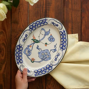 Iznik Hatai Kayık Tabak 30 cm