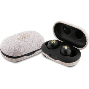 Lisanslı Klasik Metal Yazı Logolu Tws Kulak Içi Bluetooth Kulaklık Pembe