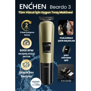 Beardo 3 Gold Çok Fonksiyonlu Tüm Vücut Için Uygun Şarjlı Saç Ve Tıraş Makinesi