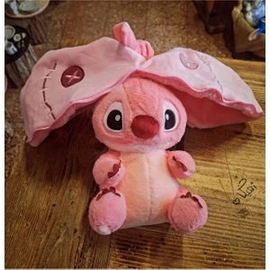 Stitch Lilo Angel Peluş Oyuncak Fermuarlı 30CM Stitch Peluş