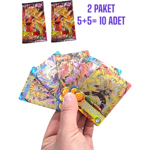 Dragonball Anime Kart Dragon Ball Kartlar 2 Paket 10 Adet Sert Parlak Özel Seri Oyun Kartları