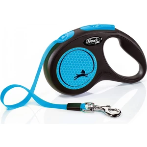 Geri Çekilebilir Tasma Neon Bant Mavi S 5 mt