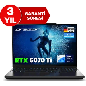 Major 16 X1 MD62736 Intel Ultra 7 255HX 32GB 2TB SSD RTX5070Ti Windows 11 Home 16" 300Hz QHD+ Oyuncu Laptop