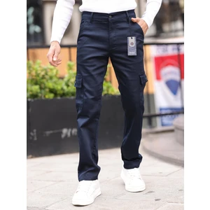 Erkek Baggy Fit Casual Jean Non-Denim Kargo Cepli Pantolon