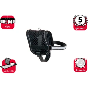 Karlıe Reflektörlü Göğüs Tasma Xs 26-35cm Siyah