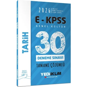 Yediiklim 2026 Ekpss Tüm Adaylar Için Genel Kültür Tarih Tamamı Çözümlü 30 Deneme Sınavı