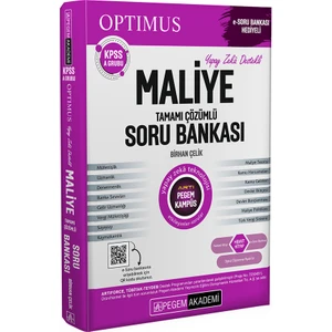 Pegem Akademi Yayıncılık KPSS A Grubu Optimus Maliye Tamamı Çözümlü Soru Bankası